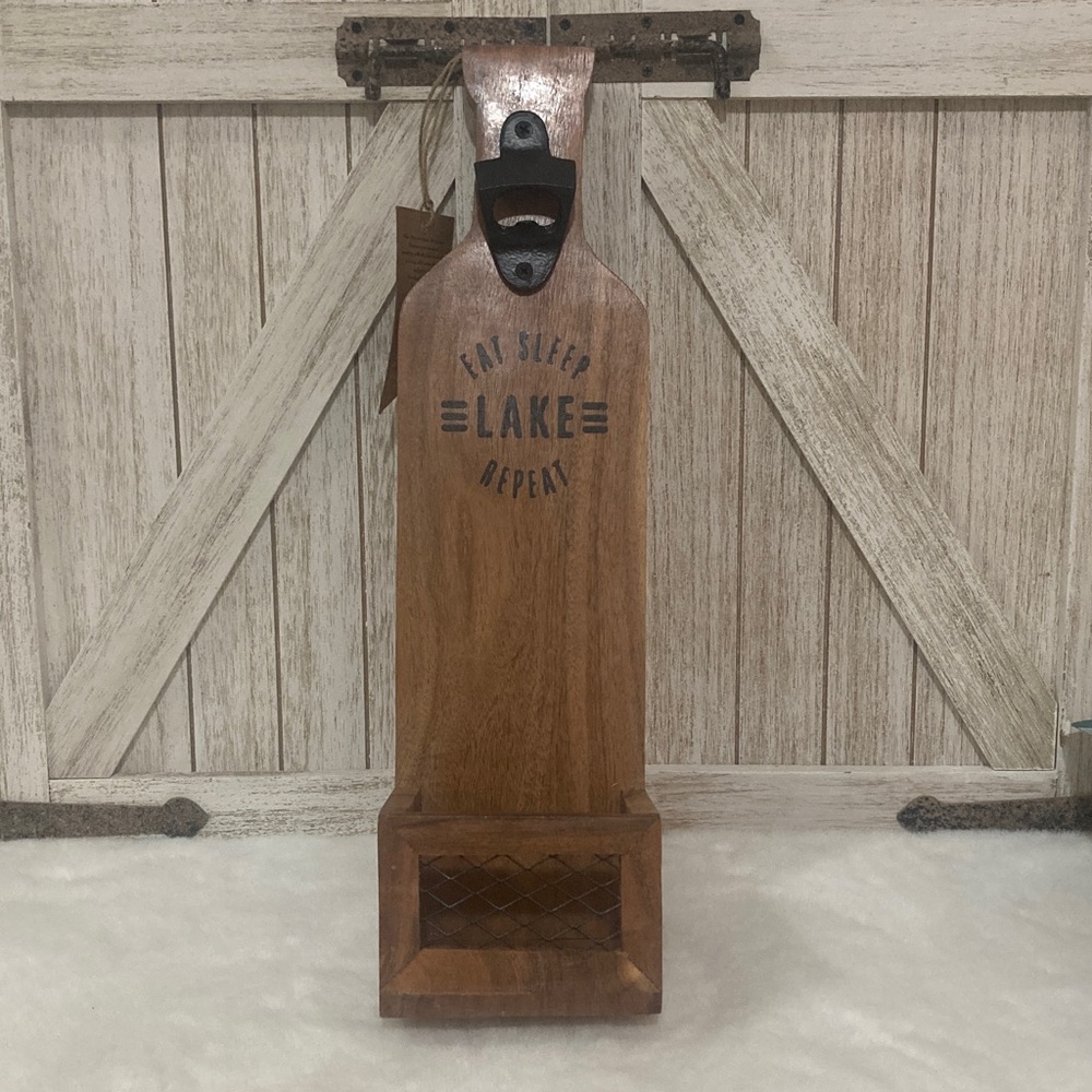 Wooden Bottle Opener with Catcher